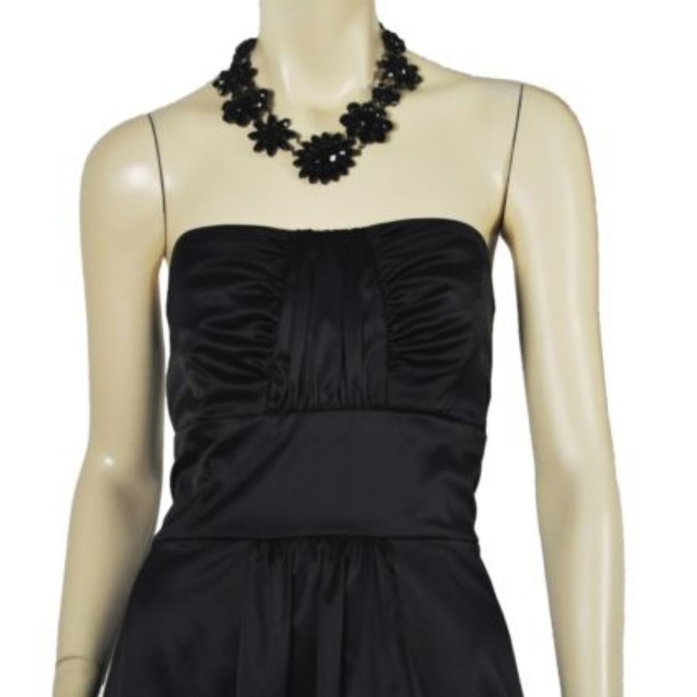 WHITE HOUSE BLACK MARKET  STRAPLESS SATIN DRESS - Picture 3 of 5